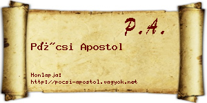 Pócsi Apostol névjegykártya